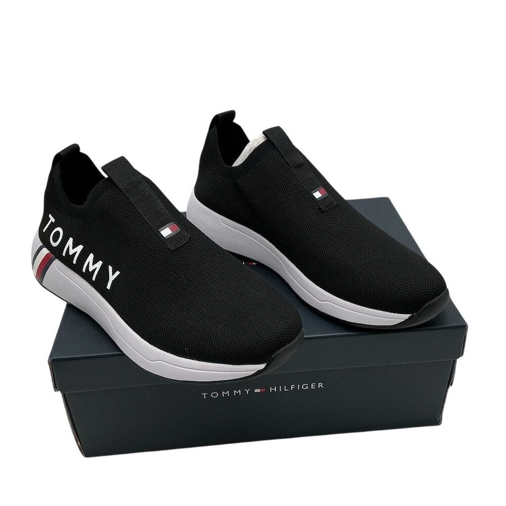 Tommy Hilfiger Women's Aliah Slip-On Sneakers Black Size 9M Casual